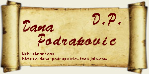 Dana Podrapović vizit kartica